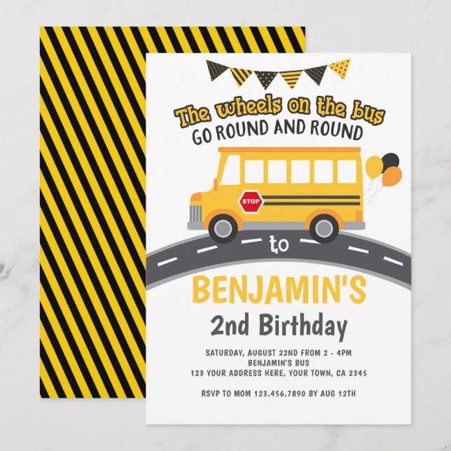 Convite Rodinhas do ônibus (Frente/Verso)