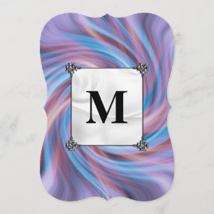 Convite Rodovalho rosa e azul