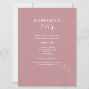 Convite ROE Pink & White Breers antes de eu Jantar