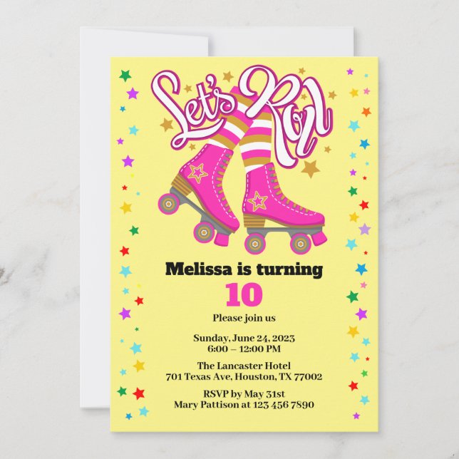 Convite Rolante Skate qualquer idade (Frente)