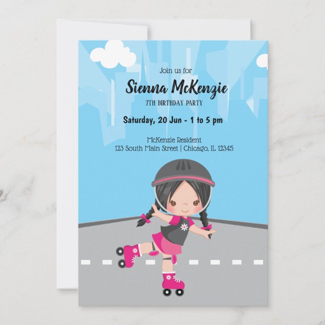 Convite Roller Skate (Frente)