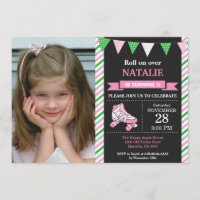 Roller Skating Birthday Invation Festa de aniversá