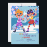 Convite Roller Skating Kids<br><div class="desc">Um convite colorido para patinar que WOWS! A design apresenta um menino e uma menina em skates rindo e se divertindo. Pode ser usado para a festa de skate de menino ou menina e é perfeito para gêmeos ou irmãos. (Imagem de pikisuperstar em Freepik). O cartão é fácil de personalizar...</div>