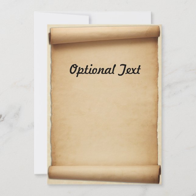 Convite Rolo da proclamação do pergaminho (Frente)