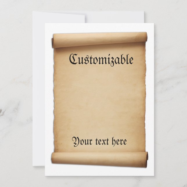 Convite Rolo da proclamação do pergaminho (Frente)