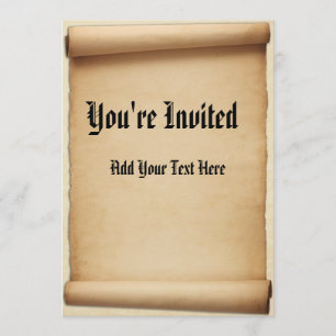 Convite Rolo da proclamação do pergaminho você é convidado