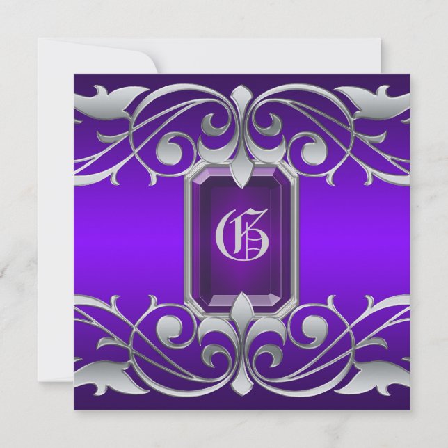 Convite Rolo de Joia Roxa da Grã-Duquesa (Frente)