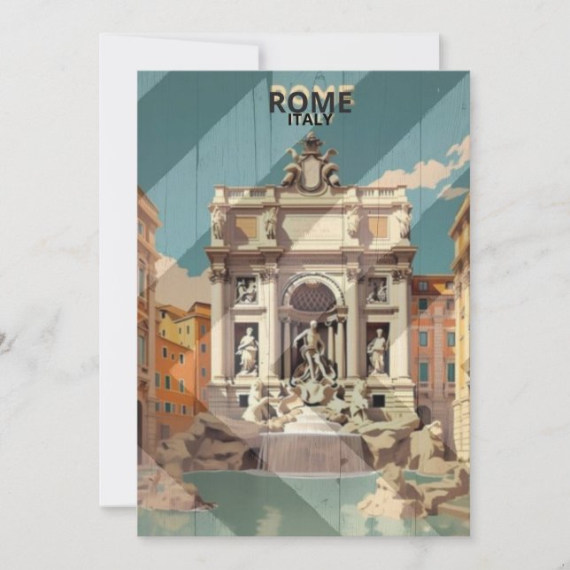 Convite Roma - Itália Melhor lugar para visitar (Frente)