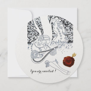 CONVITE ROMANCE,AMANTES ROMÂNTICOS SELAGEM DE CERA VERMELH