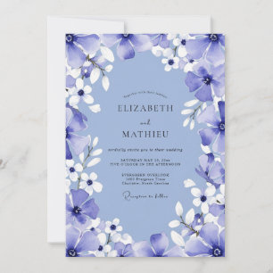 Convite Romance Casamento Flor de Vinca
