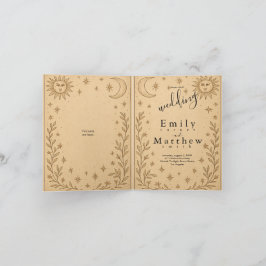 Convite Romance Celestial - Lua e Design Sol