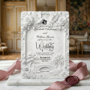 Convite Romance de Casamento no Jardim Barroco