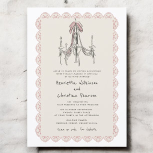 Convite Romance de Lustre Casamento Antigo site 