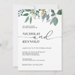 Convite Romance Encantado Eucalyptus Deixa Casamento
