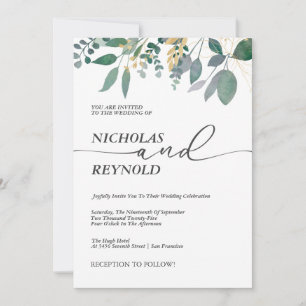 Convite Romance Encantado Eucalyptus Deixa Casamento