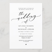 Romance Moderno, Casamento com Caligrafia Negra