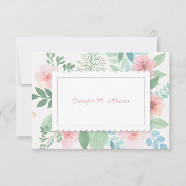Convite Romance Notecard do primavera (Frente)