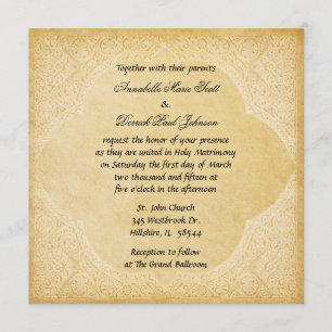 Convite romano antigo do casamento