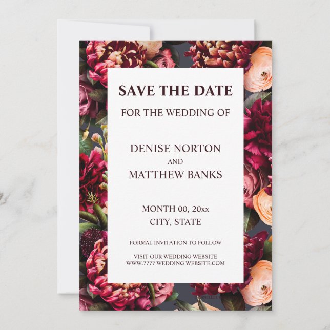 Convite Romântemo na data de salvamento da noite polar (Verso)