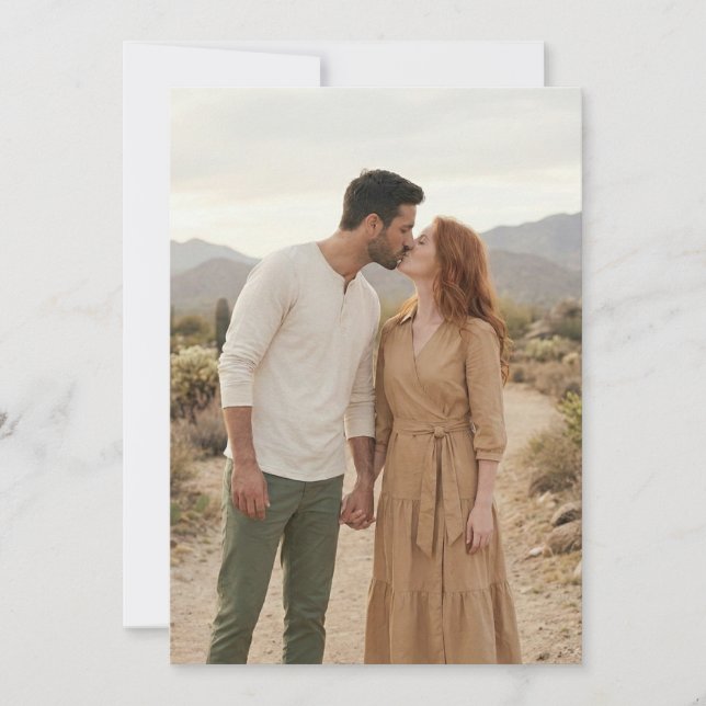 Convite Romantic Earthy Natural Photo (Frente)