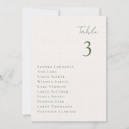 Convite Romantic fall lake Wedding Table Seating Card