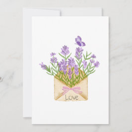 Convite Romantic Floral Illustration with Love Message