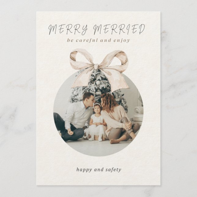 Convite Romantic Merry Married Card (Frente)