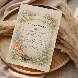 Convite Romantic Pastel Graduation Party