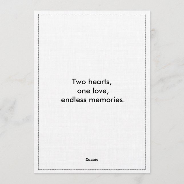 Convite Romantic Script Wedding Invitation – Customizable  (Verso)