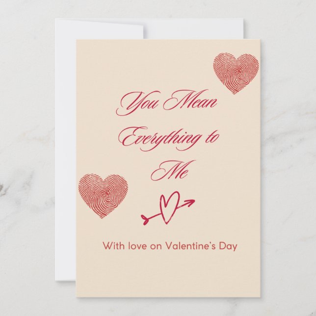 Convite Romantic Valentine’s Day Card (Frente)