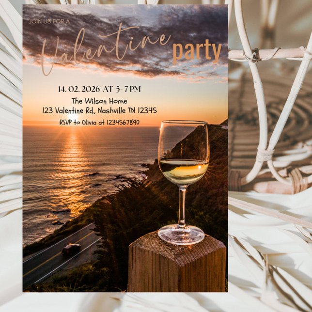 Convite Romantic Valentine’s Day Party (Criador carregado)