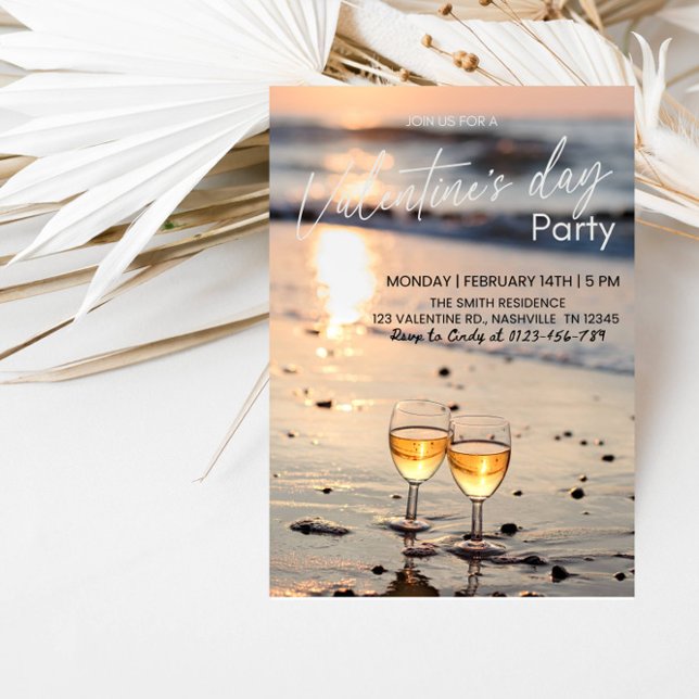 Convite Romantic Valentine’s Day Party - Heart & Love (Criador carregado)