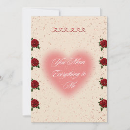 Convite Romantic Valentine’s Day Rose Card