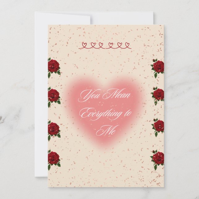 Convite Romantic Valentine’s Day Rose Card (Frente)