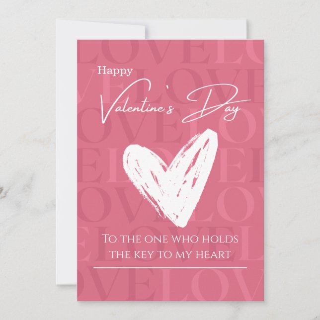 Convite Romantic Valentine's Day Card Idea | Deep Love Quo (Frente)