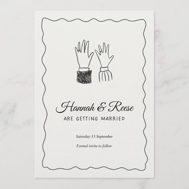 Convite Romantic Wedding Invitation – Customizable (Frente)