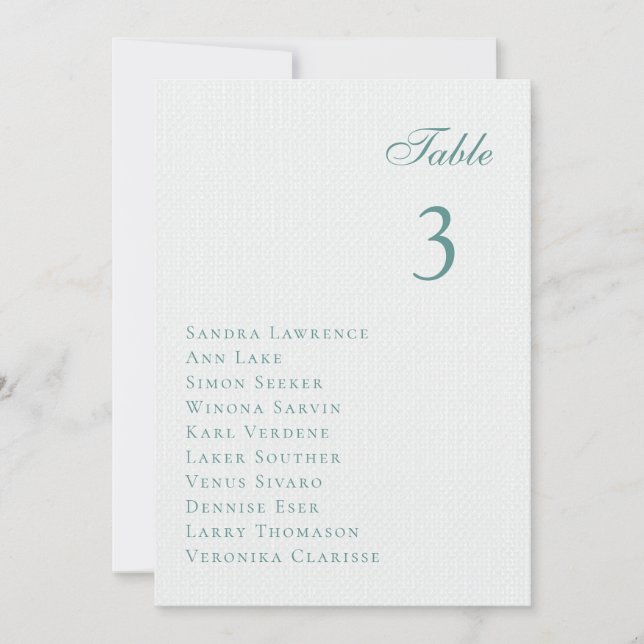 Convite Romantic winter forest Wedding Table Seating Card (Frente)