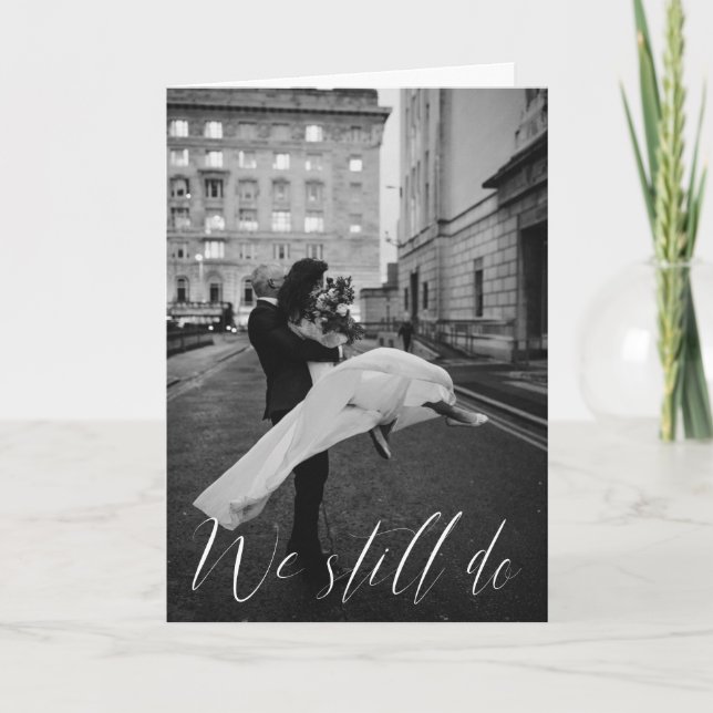 Convite Romântica Ainda Fazemos Renovação De Vow Da Caligr (Frente)