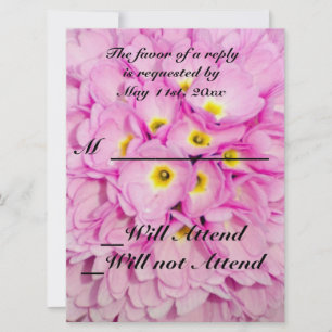 Convite Romântica Amor Floral Brilhante Resposta Nupcial
