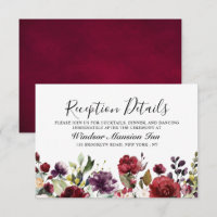 Romântica Aquarela Borgonha Vermelha Rosa Floral