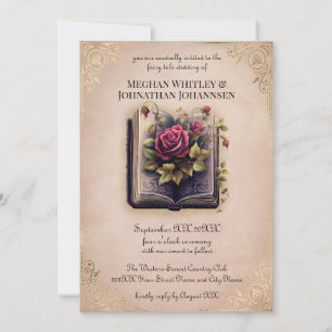 Convite Romântico Conto de Fadas Casamento de Conto de Fad