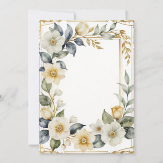 Convite romântico floral de casamento