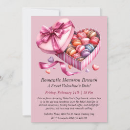 Convite Romântico Macaron Brunch