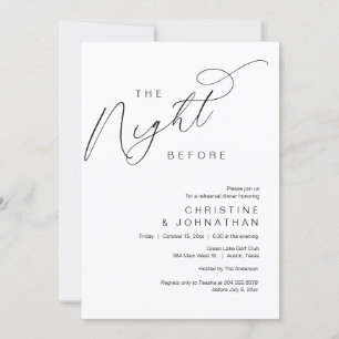 Convite Romântico Na Noite Antes Do Janto De Ensaio De Cas