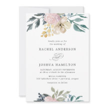 Romântico Neutro Beijo de Água Floral | Casamento