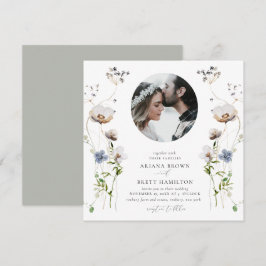 Convite Romântico para Casamento de Caligrafia
