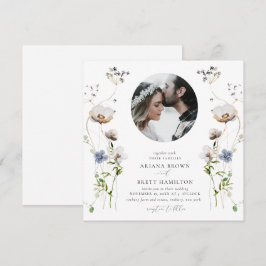 Convite Romântico para Casamento de Caligrafia
