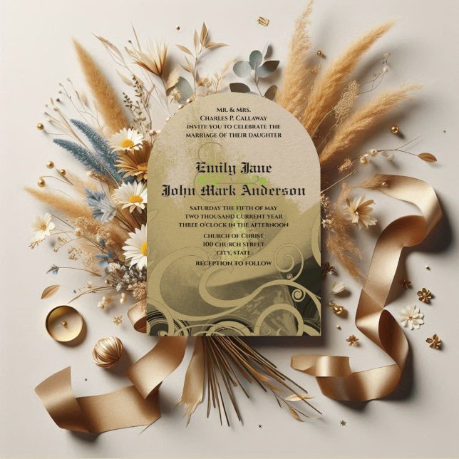 Convite Romântico para Casamento de Calla Lily (Criador carregado)