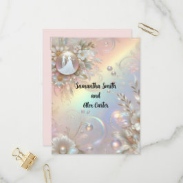Convite Romântico para Casamento de Casais