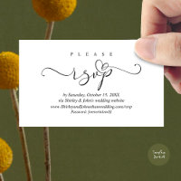 Convite Romântico para Casamento RSVP, via Web